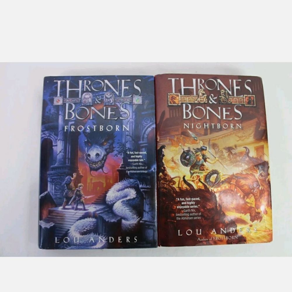 Thrones & Bones 2 Book Lot Lou Anders Hardcover FROSTBORN NIGHTBORN